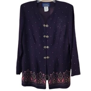 Vintage Willow Ridge Tunic Top Deep Purple Women's 12P